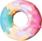 (s242) Colorful Glazed Donut