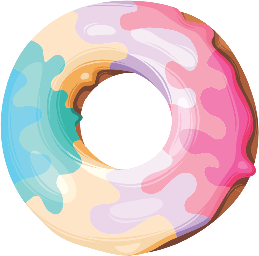 (s242) Colorful Glazed Donut