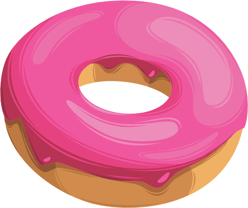 (s242) Colorful Glazed Donut