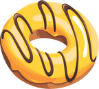 (s242) Colorful Glazed Icing Donut