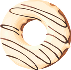 (s242) Colorful Glazed Icing Donut