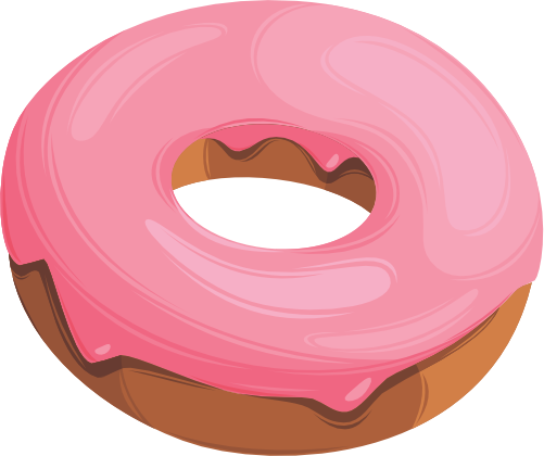 (s242) Colorful Glazed Donut