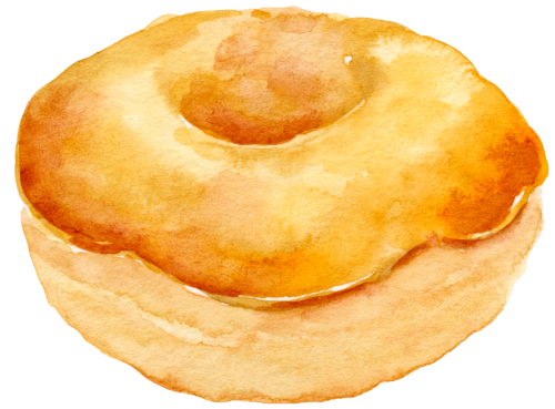 (s242) Watercolor Glazed Donut