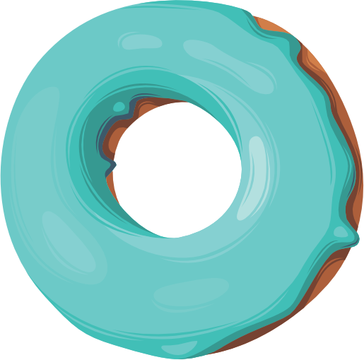 (s242) Colorful Glazed Donut