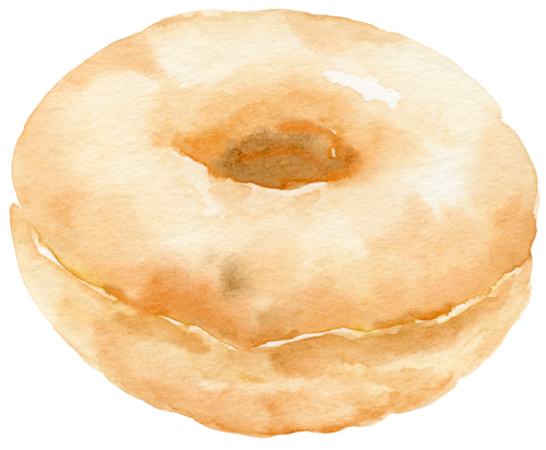 (s242) Watercolor Donut with Sprinkles