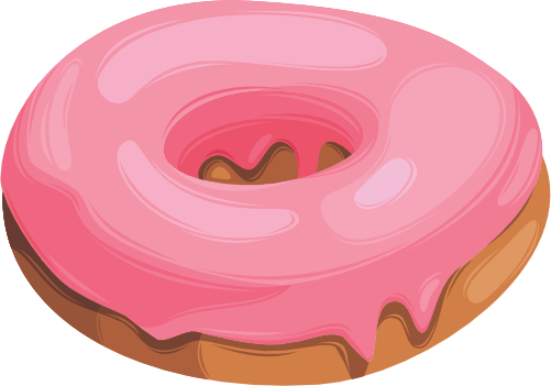 (s242) Colorful Glazed Donut