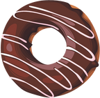 (s242) Colorful Glazed Icing Donut
