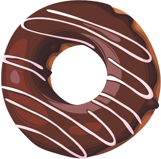 (s242) Colorful Glazed Icing Donut