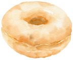 (s242) Watercolor Glazed Donut