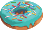 (s242) Colorful Glazed Donut Sprinkles