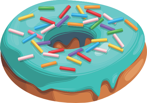 (s242) Colorful Glazed Donut Sprinkles