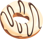 (s242) Colorful Glazed Icing Donut
