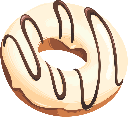 (s242) Colorful Glazed Icing Donut