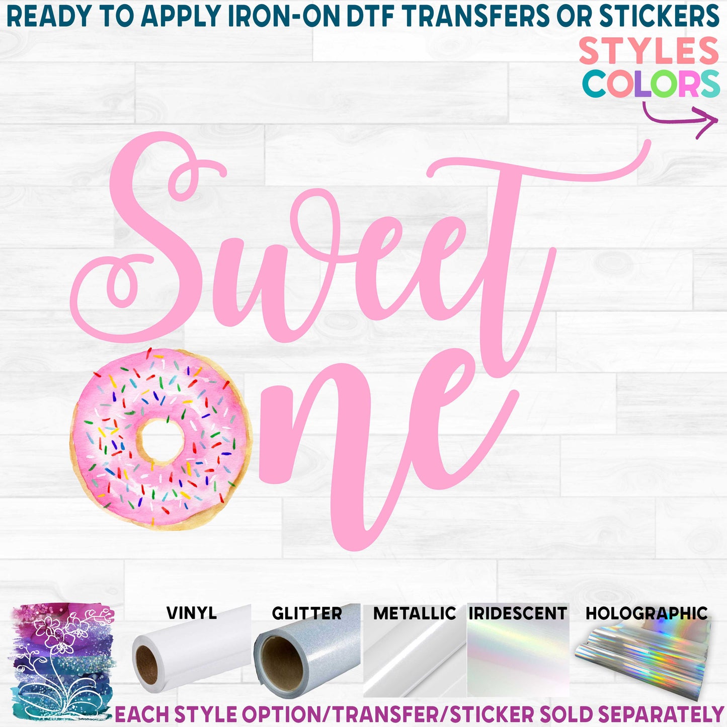 (s242-2) Sweet One, Two Sweet, Four Ever Sweet 82 Donut Style Options