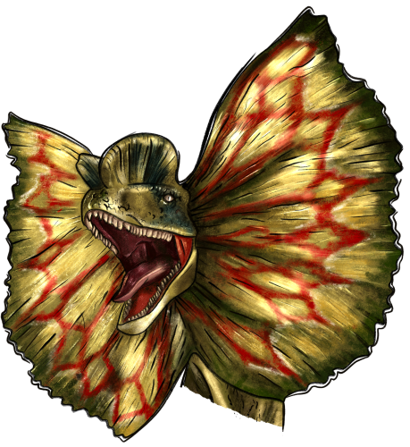 (s244-3-4E) Dilophosaurus Head