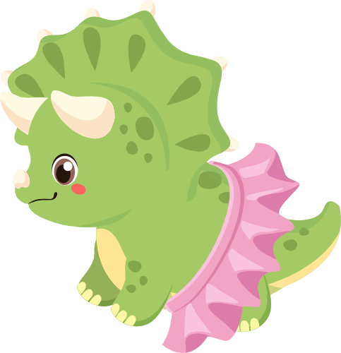 (s244-4-F) Ballerina Baby Dinosaur