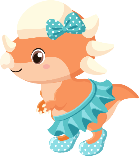 (s244-4-I) Ballerina Baby Dinosaur