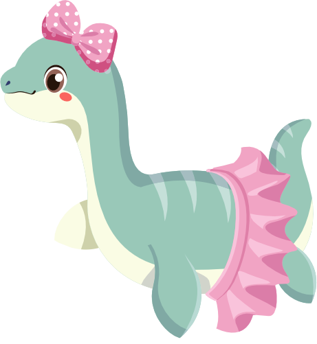 (s244-4-J) Ballerina Baby Dinosaur