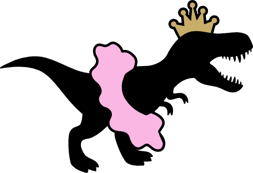 (s244-4-A) Dinosaurs Dinosaur Princess Ballerina Crown Tiara Tutu