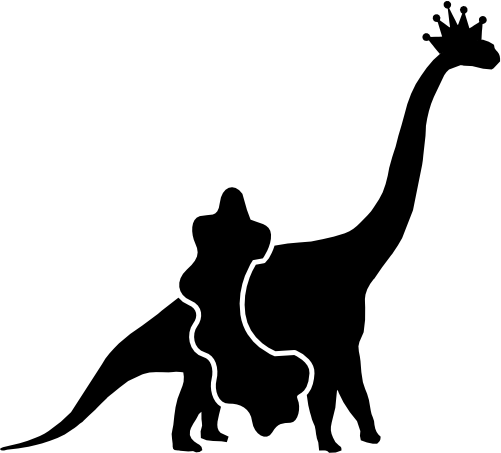 (244-04-B) Dinosaurs Dinosaur Princess Ballerina Crown Tiara Tutu