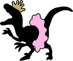 (244-4-C) Dinosaurs Dinosaur Princess Ballerina Crown Tiara Tutu