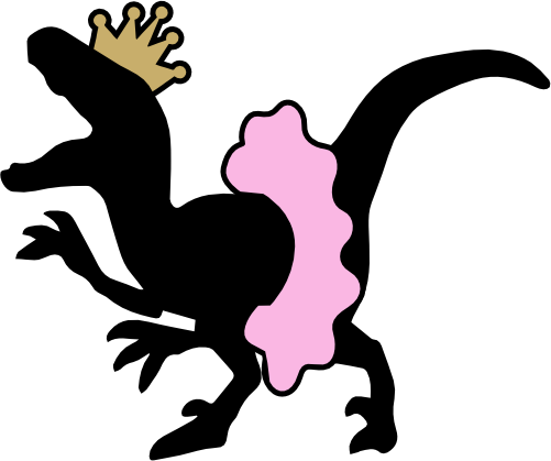 (244-04-C) Dinosaurs Dinosaur Princess Ballerina Crown Tiara Tutu