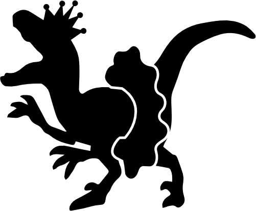 (244-04-C) Dinosaurs Dinosaur Princess Ballerina Crown Tiara Tutu