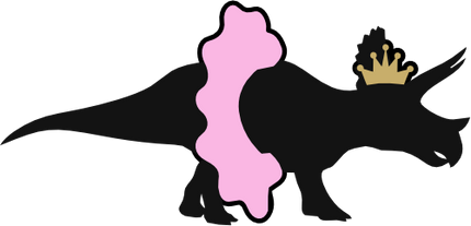 (244-04) Dinosaurs Dinosaur Princess Ballerina Crown Tiara Tutu