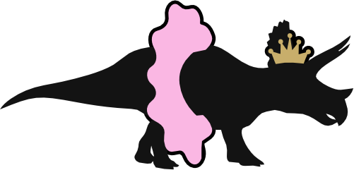 (244-04-D) Dinosaurs Dinosaur Princess Ballerina Crown Tiara Tutu