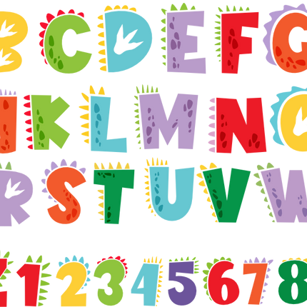 (244-06-B) Dinosaur Letters Custom Name Text