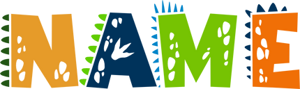 (244-06-C) Dinosaur Letters Custom Name Text