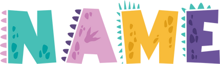 (244-06-D) Dinosaur Letters Custom Name Text