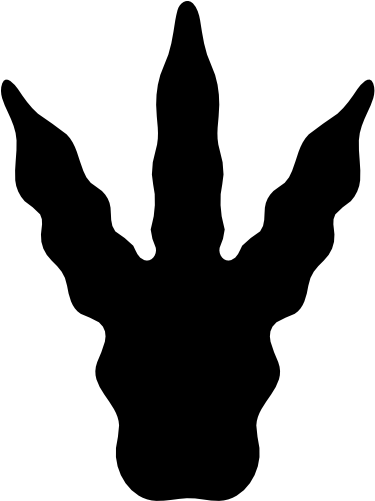 (244-01-4C) Dinosaur Dino Footprint
