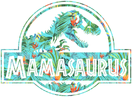 (244-07-C13-P5099) Mamasaurus Tropical Floral Dinosaur