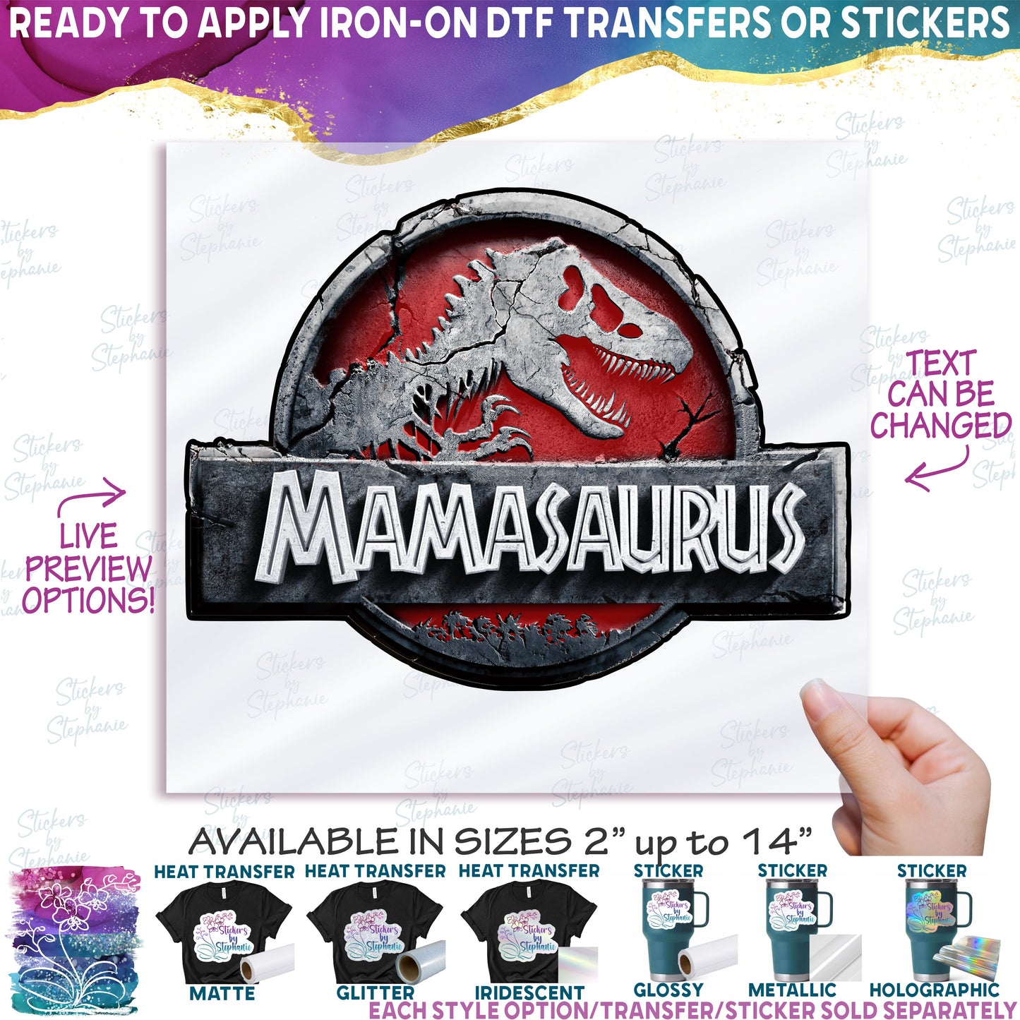 (s244-C15-2) Red Family Dinosaur