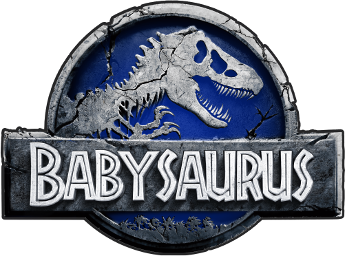 (244-07-C15-4) Blue Stone Jurassic Family Dinosaur Custom