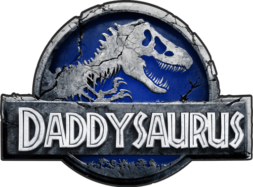 (s244-C15-4) Blue Stone Jurassic Family Dinosaur Collection Custom Text