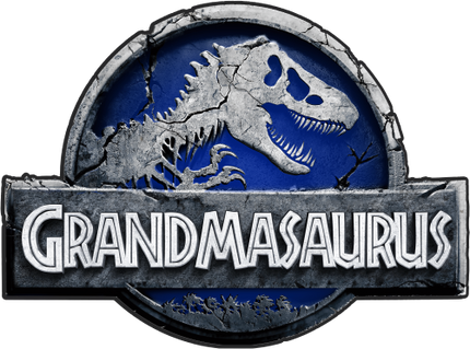 (244-07-C15-4) Blue Stone Jurassic Family Dinosaur Custom