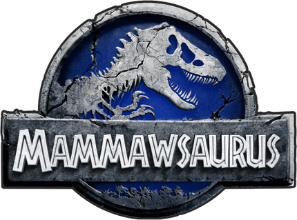 (244-07-C15-4) Blue Stone Jurassic Family Dinosaur Custom