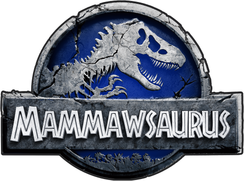 (244-07-C15-4) Blue Stone Jurassic Family Dinosaur Custom