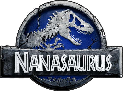 (244-07-C15-4) Blue Stone Jurassic Family Dinosaur Custom