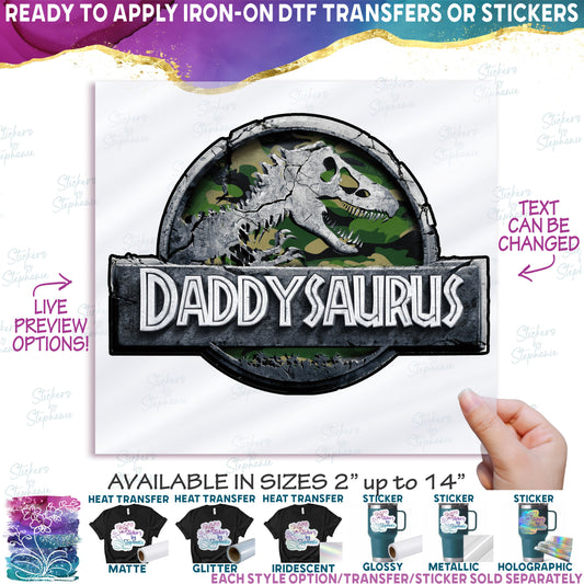 (s244-C15-5) Camo Family Dinosaur