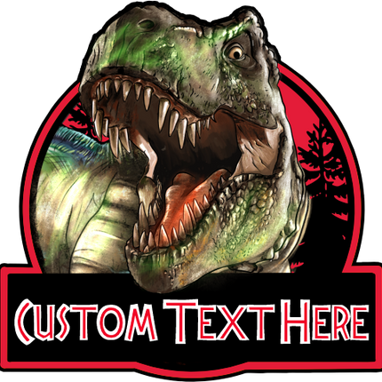 (244-07-C16) Dinosaur T Rex Tyrannosaurus Family Custom Text