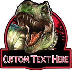 (s244-C16) Dinosaur T Rex Tyrannosaurus Family Custom Text