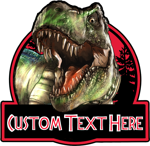 (s244-C16) Dinosaur T Rex Tyrannosaurus Family Custom Text