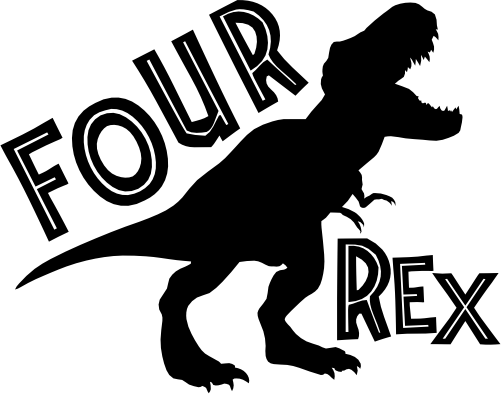 (244-07-C9) Tyrannosaurus Rex T-Rex Custom Name Text Age