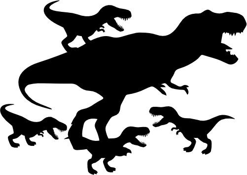 (s244-1-3M) Adult Dinosaur 4 Babies