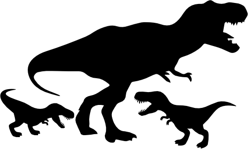 (244-01-3K) T-Rex Dinosaur Family