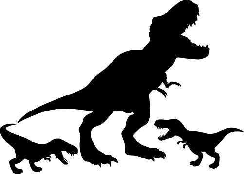 (s244-1-3O) Adult Dinosaur 2 Babies