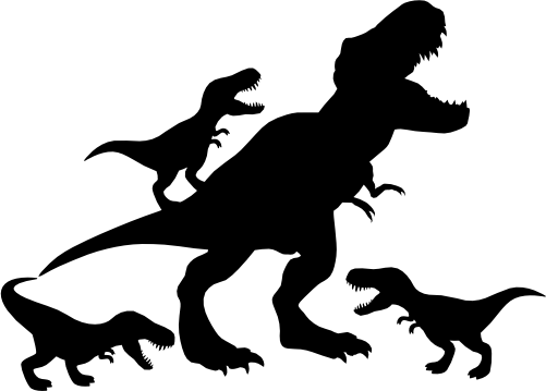 (244-01-3P) T-Rex Dinosaur Family